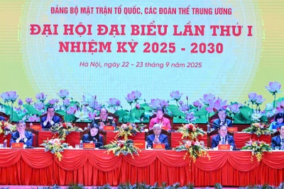 Đại hội đại biểu Đảng bộ Mặt trận Tổ quốc, các đoàn thể Trung ương lần thứ I, nhiệm kỳ 2025-2030. (Ảnh: DUY LINH)