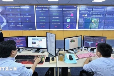 Hạ tầng chuyển đổi số, ứng dụng các công nghệ số, dữ liệu số tại một địa phương. (Ảnh: TTXVN)