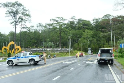 Vị trí sạt lở nghiêm trọng trên đường đèo Prenn.