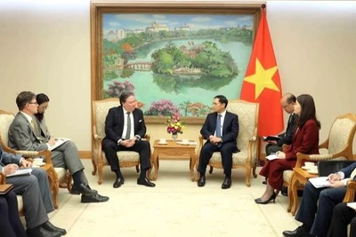 Phó Thủ tướng Bùi Thanh Sơn tiếp Đại sứ Hoa Kỳ tại Việt Nam Marc E. Knapper. (Ảnh: AN ĐĂNG/TTXVN)