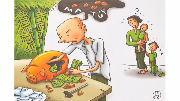 Góc biếm họa: Quyết liệt đẩy lùi tệ nạn ma túy
