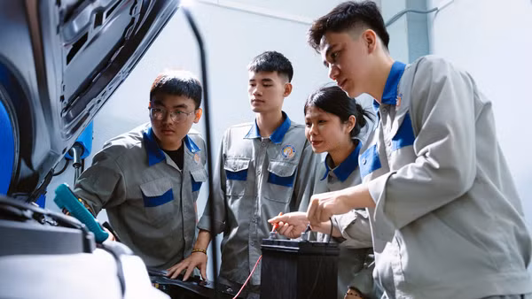 Học viên tại một trong các cơ sở đào tạo nghề chất lượng cao được Đức hỗ trợ. (Ảnh Đại sứ quán CHLB Đức tại Hà Nội)
