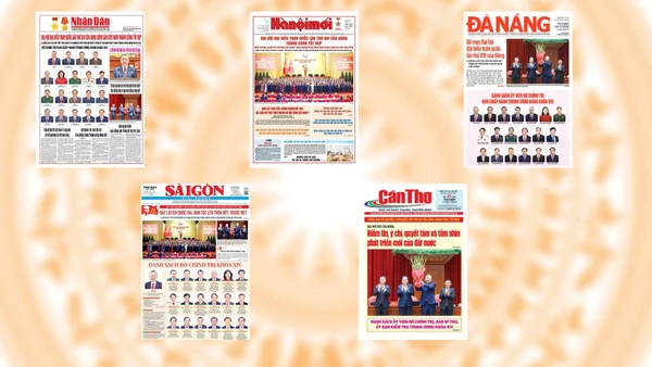 Trang Nhất của số báo chào mừng thành công Đại hội đại biểu toàn quốc lần thứ XIV của Đảng Cộng sản Việt Nam