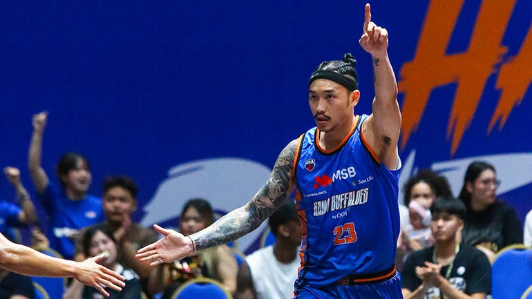 Đinh Thanh Tâm để lại dấu ấn giữa đội hình giàu chiều sâu của Hanoi Buffaloes. (Ảnh: VBA) 3-dinh-thanh-tam-biet-cach-de-lai-dau-an-giua-doi-hinh-giau-chieu-sau-cua-hanoi-buffaloes-copy.jpg