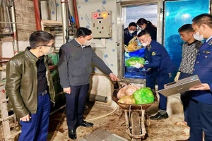 Lãnh đạo Sở Công thương và Chi cục Quản lý thị trường Thái Nguyên chỉ đạo xử lý vụ buôn bán 4,5 tấn gà không rõ nguồn gốc tại xã Tân Cương.