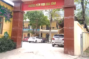 Các trường mầm non trên địa bàn tỉnh được hỗ trợ định mức khoán nấu ăn cho học sinh. (Ảnh: THẾ BÌNH)