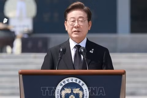 Tổng thống Hàn Quốc Lee Jae Myung. (Ảnh: Yonhap/TTXVN)