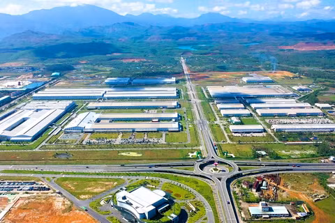 Toàn cảnh Khu công nghiệp Thaco Chu Lai ở xã Núi Thành, thành phố Đà Nẵng.