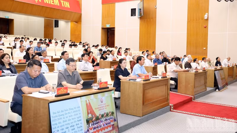 Đại biểu dự hội nghị tại Trung tâm hội nghị tỉnh Tuyên Quang.