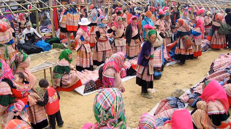 Chợ phiên Cao Sơn, xã Cao Sơn (Lào Cai). (Ảnh: Cổng TTĐT Lào Cai)