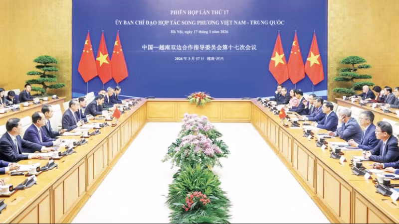 Phiên họp lần thứ 17 Ủy ban chỉ đạo hợp tác song phương Việt Nam-Trung Quốc.