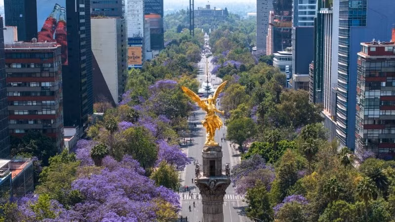 Đại lộ Reforma ở thủ đô của Mexico. (Ảnh: XINHUA)