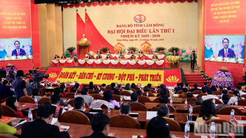 Quang cảnh phiên trù bị Đại hội đại biểu Đảng bộ tỉnh Lâm Đồng lần thứ I, nhiệm kỳ 2025-2030.
