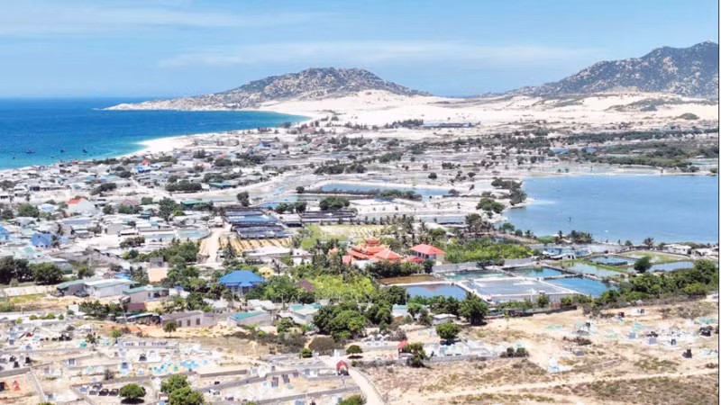 Xã Phước Dinh (Khánh Hòa), nơi xây dựng Nhà máy điện hạt nhân Ninh Thuận 1.