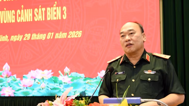 Trung tướng Lê Quang Đạo, Phó Tổng Tham mưu trưởng Quân đội nhân dân Việt Nam, phát biểu tại buổi làm việc.