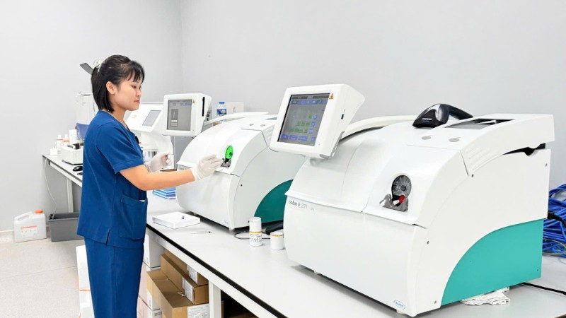 Nhiều thiết bị y tế hiện đại đã được lắp đặt tại Bệnh viện Bạch Mai cơ sở 2 sẵn sàng phục vụ công tác khám, chữa bệnh cho người dân. (Ảnh: THẾ ANH)