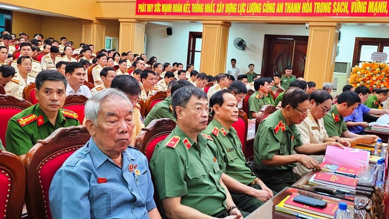 Các đại biểu tham dự Đại hội đại biểu Đảng bộ Công an tỉnh Thanh Hóa.