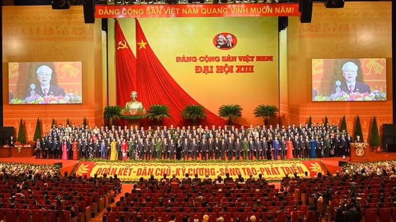 Quang cảnh phiên bế mạc Đại hội đại biểu toàn quốc lần thứ XIII của Đảng Cộng sản Việt Nam. (Ảnh: DUY LINH)