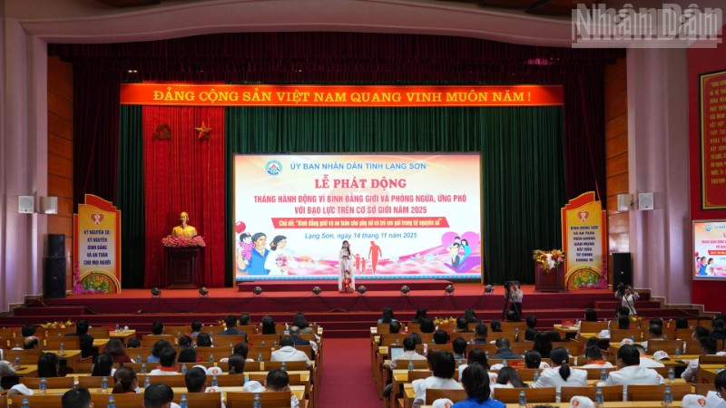 Lễ phát động Tháng hành động vì bình đẳng giới và phòng ngừa, ứng phó với bạo lực trên cơ sở giới năm 2025 của tỉnh Lạng Sơn.