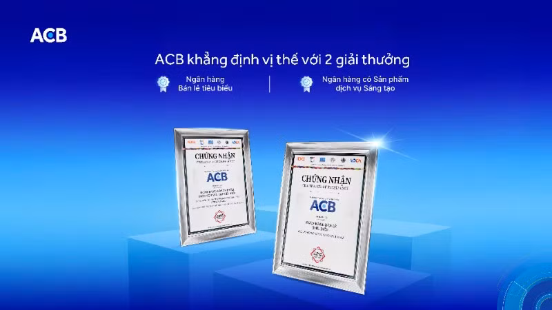 ACB xuất sắc nhận 2 giải thưởng “Ngân hàng bán lẻ tiêu biểu” và “Ngân hàng có sản phẩm dịch vụ sáng tạo” tại VOBA 2025. 
