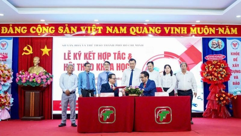 Ký kết hợp tác giữa Trung tâm Huấn luyện và Thi đấu thể dục thể thao Thành phố Hồ Chí Minh và Hội Y học Giấc ngủ Việt Nam.