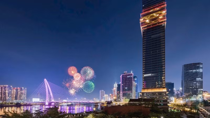 Trung tâm tài chính quốc tế Saigon Marina, biểu tượng mới của Thành phố Hồ Chí Minh cao 55 tầng.