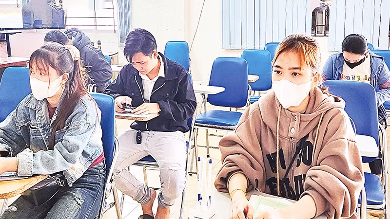 Buổi tư vấn việc làm tại Trung tâm Dịch vụ việc làm Hậu Giang, thành phố Cần Thơ. 