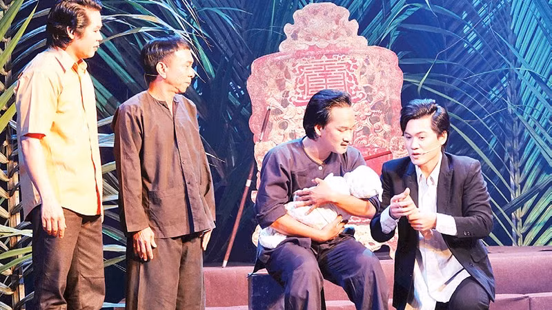 Cảnh trong vở “Giấc mộng đêm xuân”.