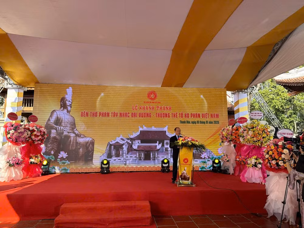 Lễ khánh thành Đền thờ Phan Tây Nhạc Đại Vương được tổ chức trang trọng tại xã Hà Long, tỉnh Thanh Hóa sáng 19/1.