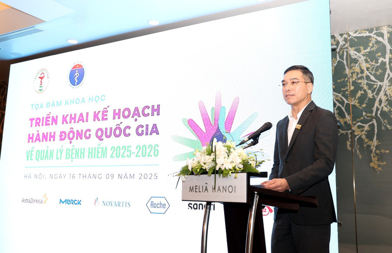Cục trưởng Quản lý Khám chữa bệnh (Bộ Y tế) Hà Anh Đức phát biểu tại Tọa đàm. hiem2.jpg
