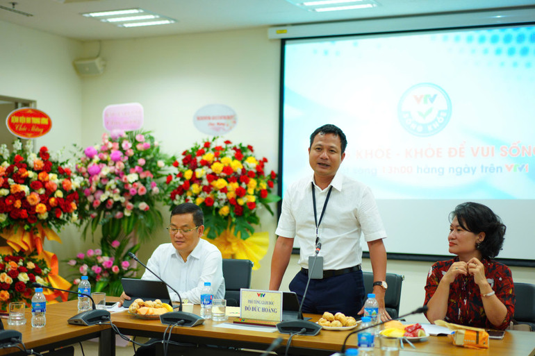 Nhà báo Đỗ Đức Hoàng, Phó Tổng Giám đốc VTV phát biểu tại lễ ra mắt chương trình. gen-h-vtv4.jpg