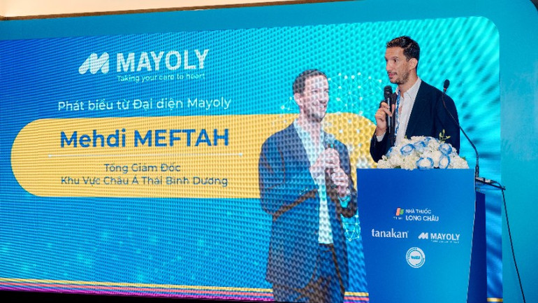 Đại diện Mayoly chia sẻ tại lễ ký kết. 6-1-1406.jpg