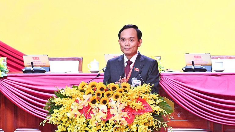 Đồng chí Trần Lưu Quang, Bí thư Trung ương Đảng, Bí thư Thành ủy Thành phố Hồ Chí Minh phát biểu tại phiên trù bị. (Ảnh: Ban tổ chức) z7110610150221-c9105267b374c99bcea1fc96bb59e9d2.jpg