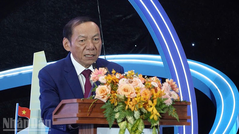 Bộ trưởng Văn hóa, Thể thao và Du lịch Nguyễn Văn Hùng phát biểu tại lễ khai mạc. ndo_bl_z6975166728042-554df4abab464ed74977e6dee79b221e.jpg