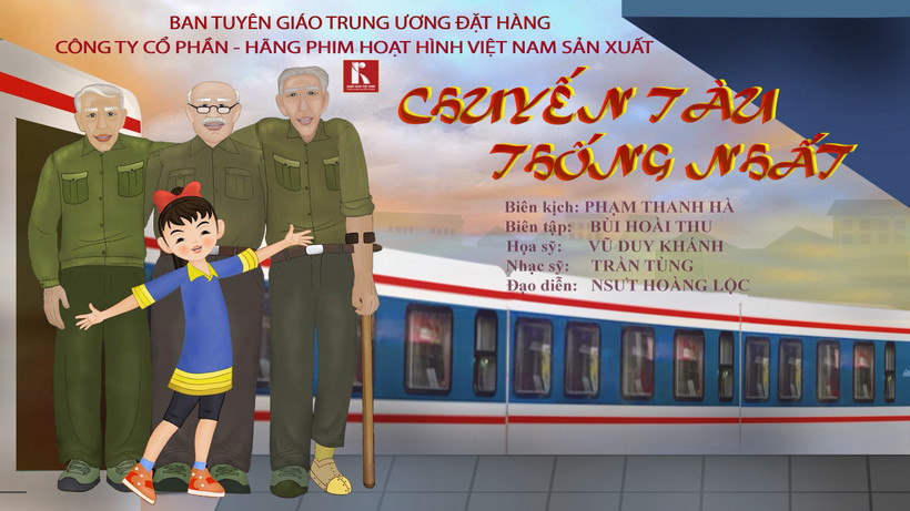 Poster phim hoạt hình "Chuyến tàu Thống nhất" được trình chiếu phục vụ khán giả trong dịp này.