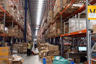 Kho hàng khi bị lực lượng chức năng phát hiện.