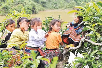 Nụ cười trẻ em miền núi. (Ảnh: ĐĂNG KHOA, BÁO NHÂN DÂN)