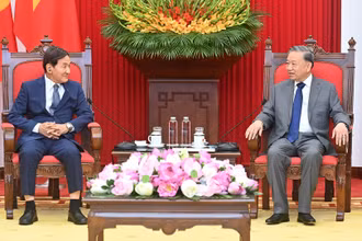 Tổng Bí thư Tô Lâm tiếp ông Park Chang Dal, Đặc phái viên của Tổng thống Hàn Quốc.