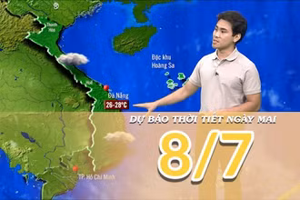[Video] Dự báo thời tiết đêm nay và ngày mai 8/7/2025: Các khu vực phổ biến ít mưa 
