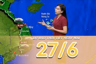 [Video] Dự báo thời tiết đêm nay và ngày mai 27/6/2025: Mưa tiếp diễn ở khu vực Bắc Bộ