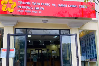 Trụ sở Trung tâm phục vụ hành chính công phường Sa Pa.