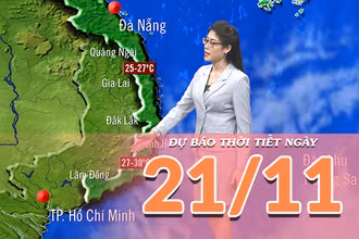 [Video] Dự báo thời tiết ngày 21/11/2025: Miền Bắc hửng nắng vào ban ngày, tiết trời chuyển ấm áp hơn 