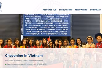 Học bổng Chevening đã mở đơn dành cho các ứng viên tại Việt Nam.