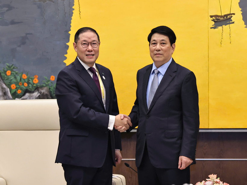 Chủ tịch nước Lương Cường tiếp Chủ tịch Hội đồng tư vấn kinh doanh APEC 2025.