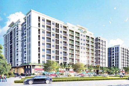 Phối cảnh Dự án nhà ở xã hội khu Lâm Viên, phường Cam Đường. (Ảnh Đinh Vinh)