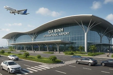Phối cảnh nhà ga cảng hàng không quốc tế Gia Bình.