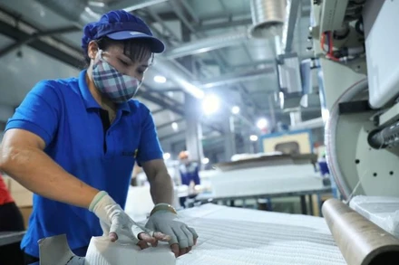 Sản xuất trong nhà máy tại khu công nghiệp Quang Châu, Bắc Ninh.