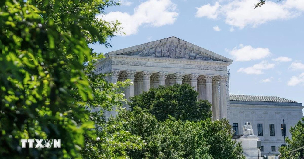 Tòa án Tối cao Mỹ ở Washington, D.C. (Ảnh: THX/TTXVN)