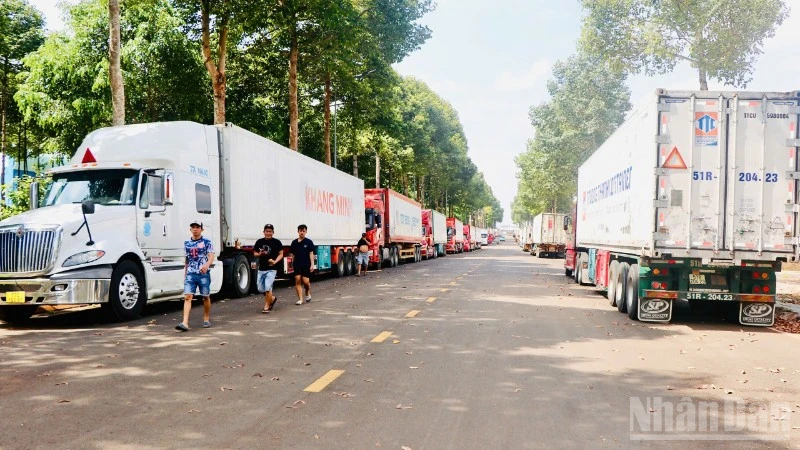 Phường Dầu Giây xử lý xe container đỗ tràn lan gây mất ATGT