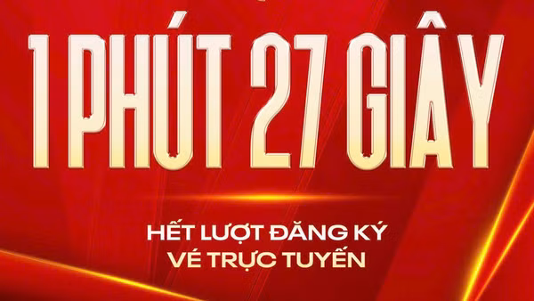Hơn 5,7 triệu lượt yêu cầu, vé concert "Tổ quốc trong tim" 2026 hết chỉ sau 1 phút 27 giây